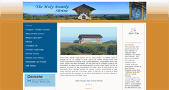 Desktop Screenshot of holyfamilyshrineproject.com